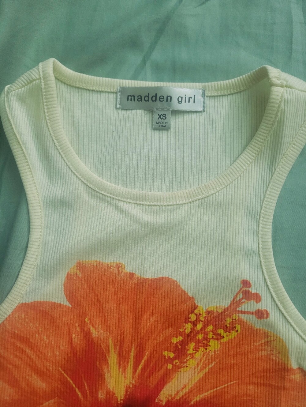 Madden Girl Ribbed Racerback Tank Top - Picture 3 of 4